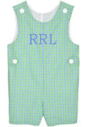 Blue/Lime Checks Boys Shortall