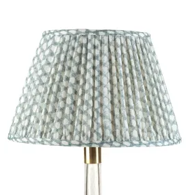 Fermoie Lampshade in Light Blue Wicker