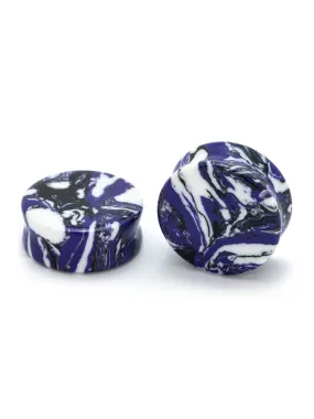 Purple People Eater Zoobaz Malachite Stone Plugs