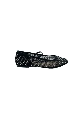 SAMPLE - Mesh Mary Janes - Embellished Black