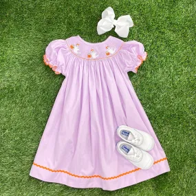 Smocked Halloween Ghost bishop dress